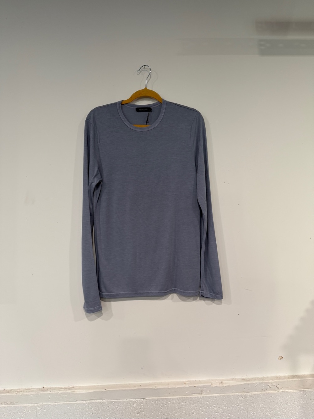 Michael Stars Bamboo Jersey Men's Long-Sleeve Crew in Slate Blue